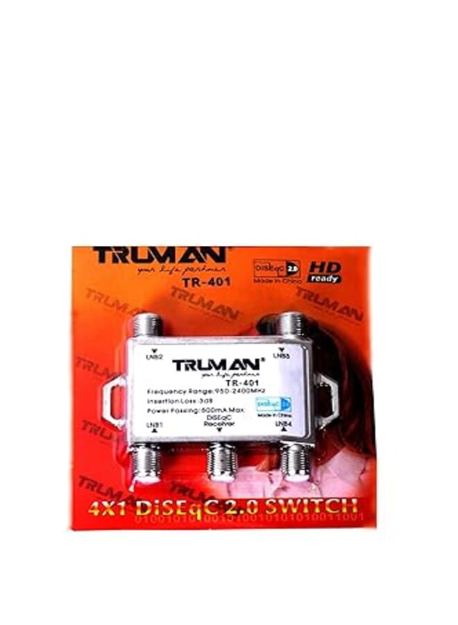 Truman - TR-401 Diseqc Switch - 4 Ports - Silver
